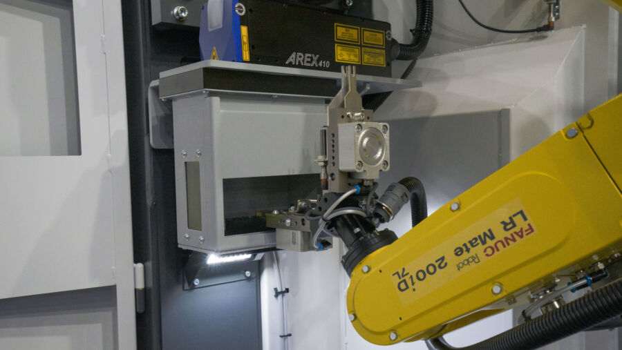 Automatic laser marking in non productive times