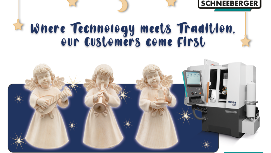 Wooden angel by Insam Ewald South Tyrol, made with engraving tools ground on a SCHNEEBERGER Aries NGPJSM Vorderseite 2025 End Version