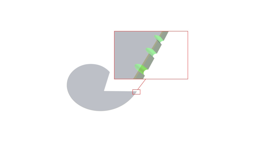Qg1 offre soluzioni complete per la produzione di coltelli circolari con profili di varie forme e dimensioni, utilizzati nel settore alimentare. La forma può essere definita tramite file DXF o mediante tastatura diretta in macchina.