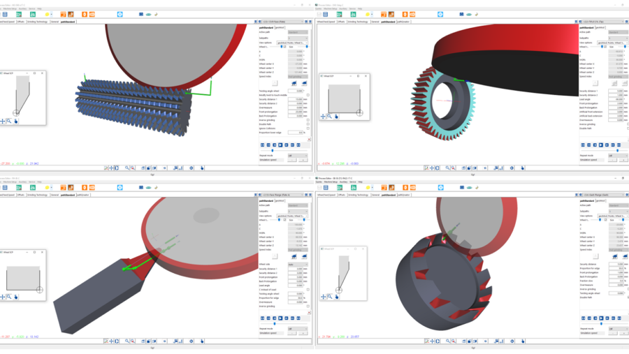 Alcuni utensili per ingranaggi programmati con il software CAD/CAM Qg1