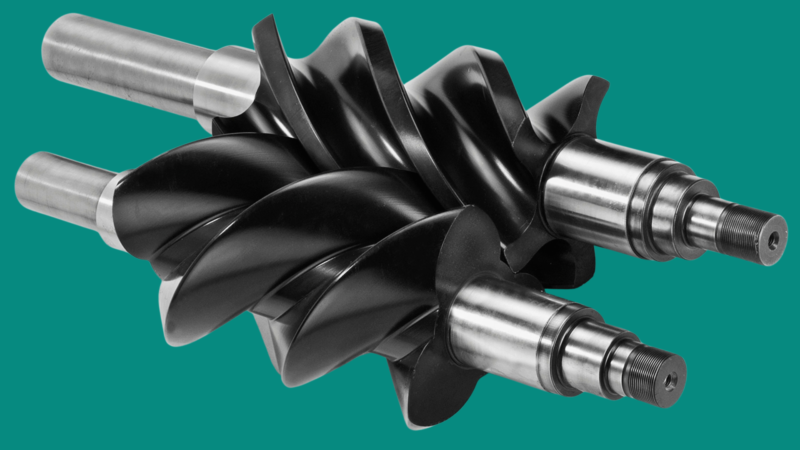 Paire de rotors de compresseur à vis (convexe / concave)