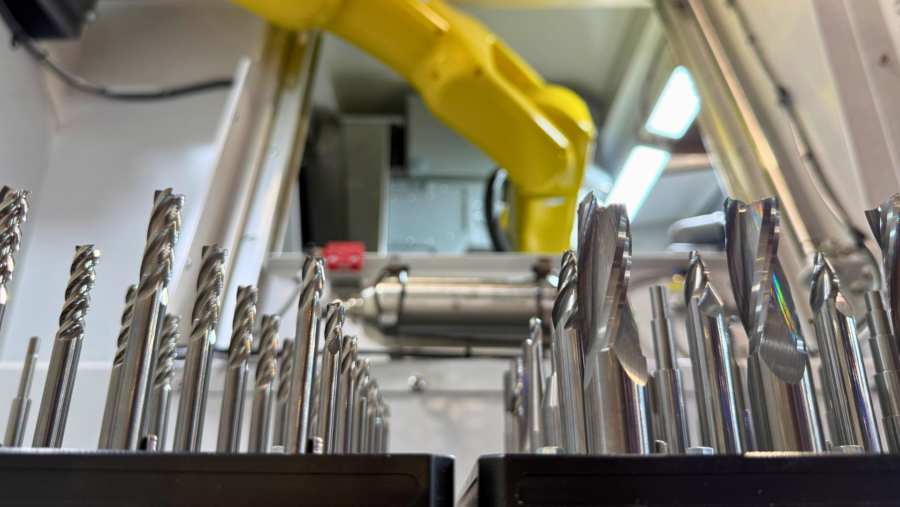 A selection of milling cutters inside the Norma Alpha
